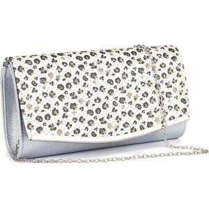 Women Silver Sparkling Shoulder Clutch Handbags